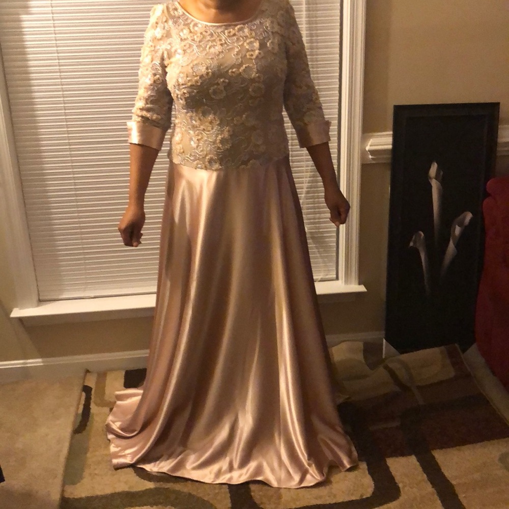 Satin rose gown